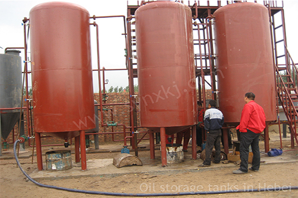 Oil storage tanks in Hebei