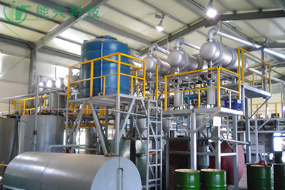 Waste plastic to oil refining equipment