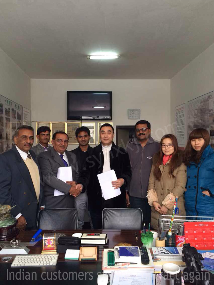 Indian customers signing contract again